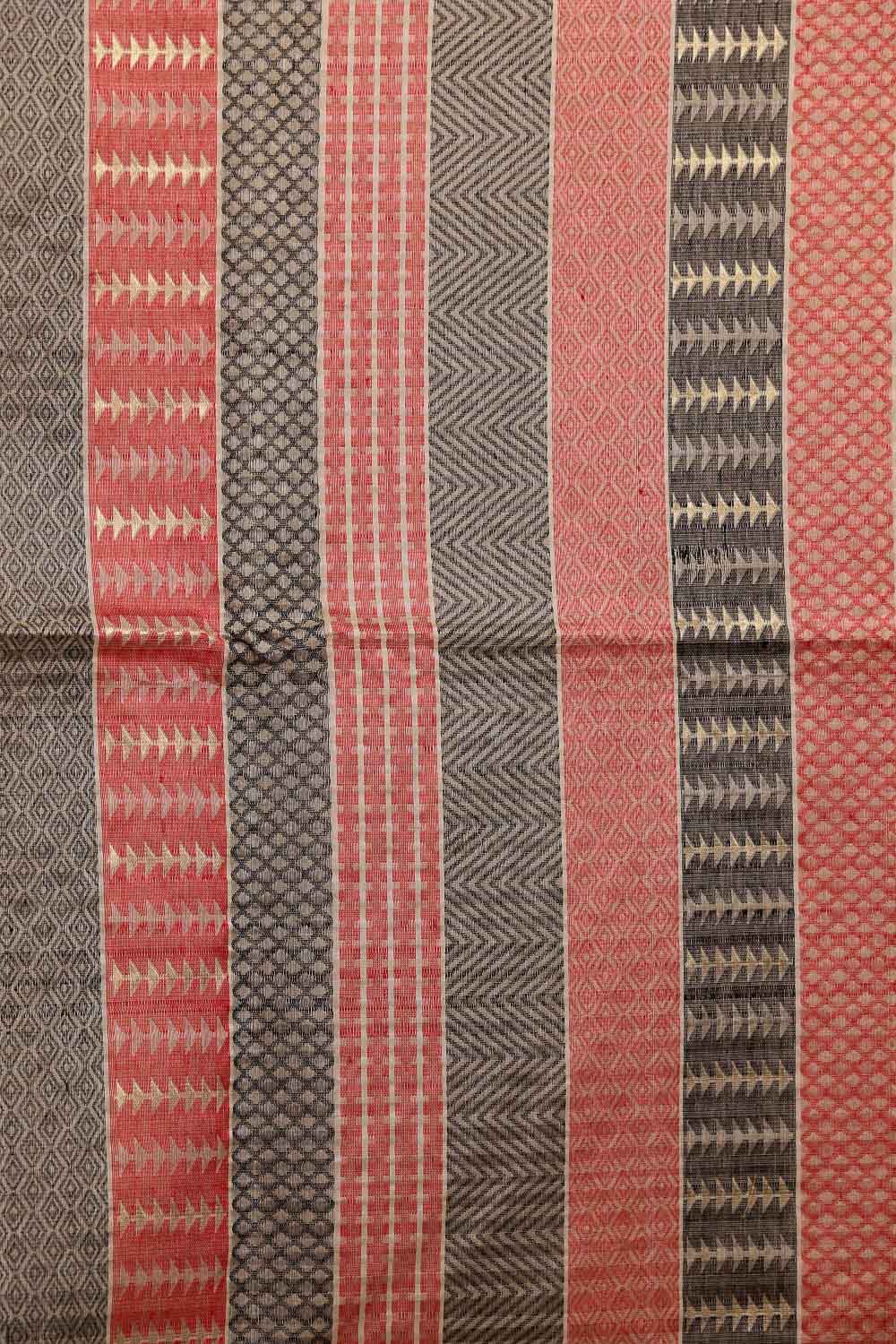 Dark Cream Cotton Silk Saree