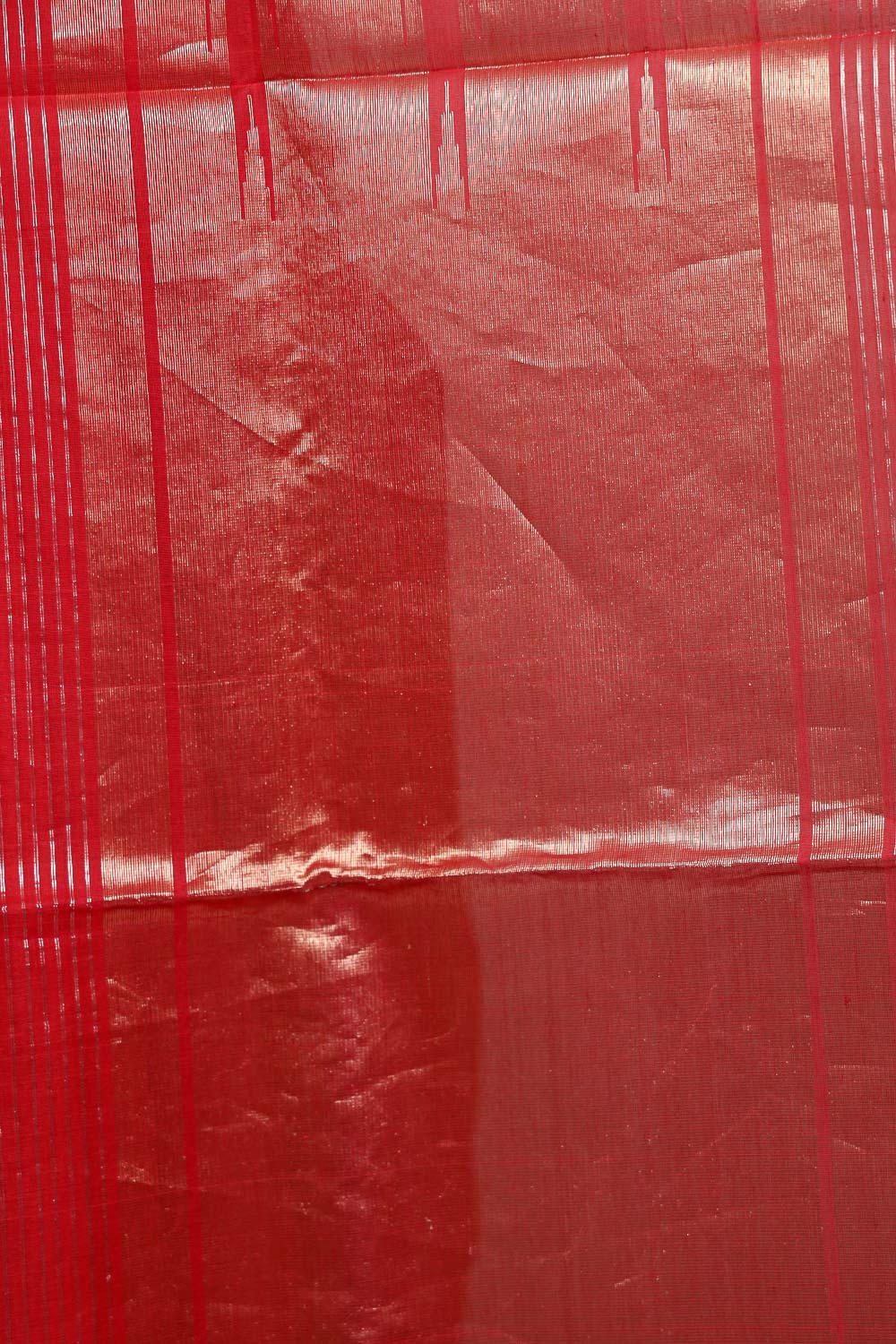 Red Cotton Silk Saree