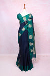 Navy Blue Cotton Silk Saree