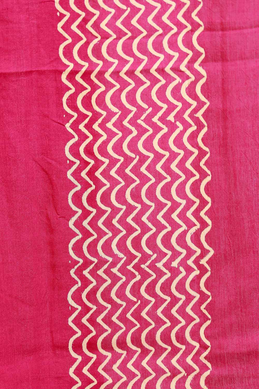 Magenta Semi Chanderi Saree