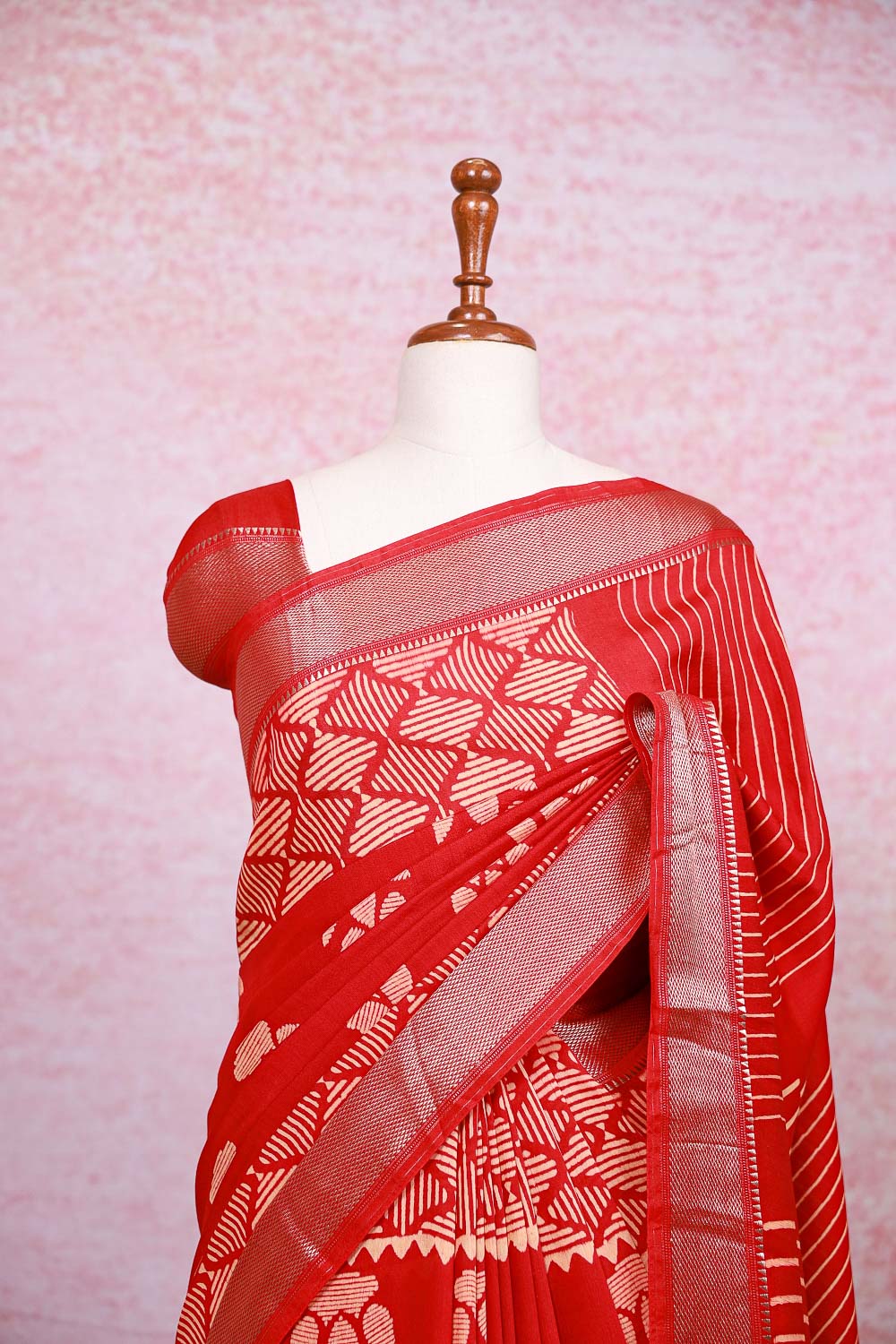 Red Soft Cotton Saree