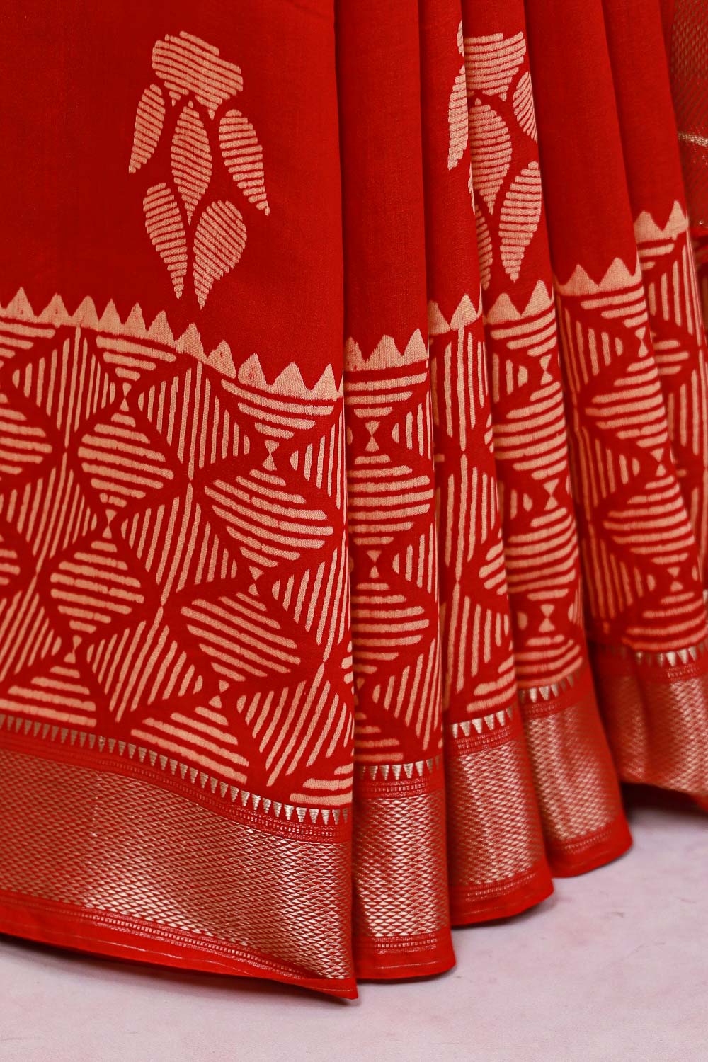 Red Soft Cotton Saree