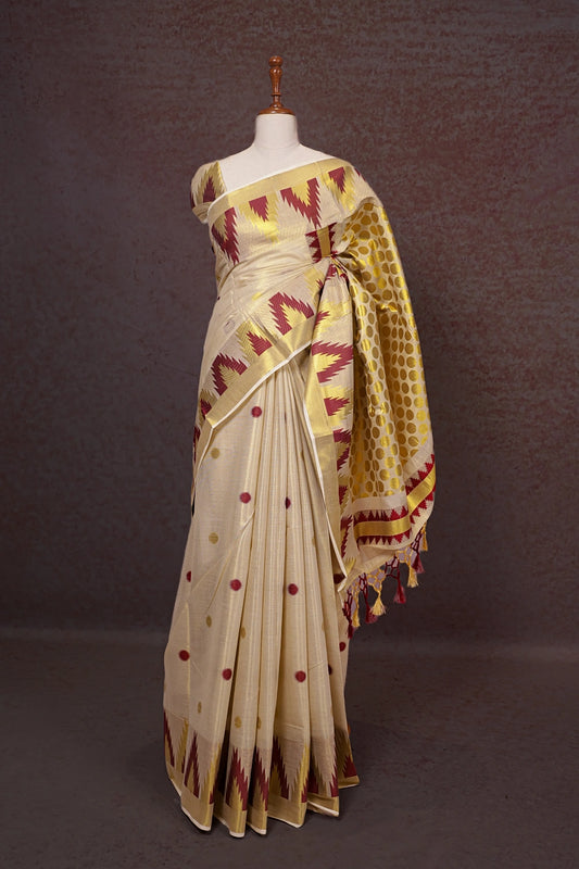 Golden Tissue Kerala Saree