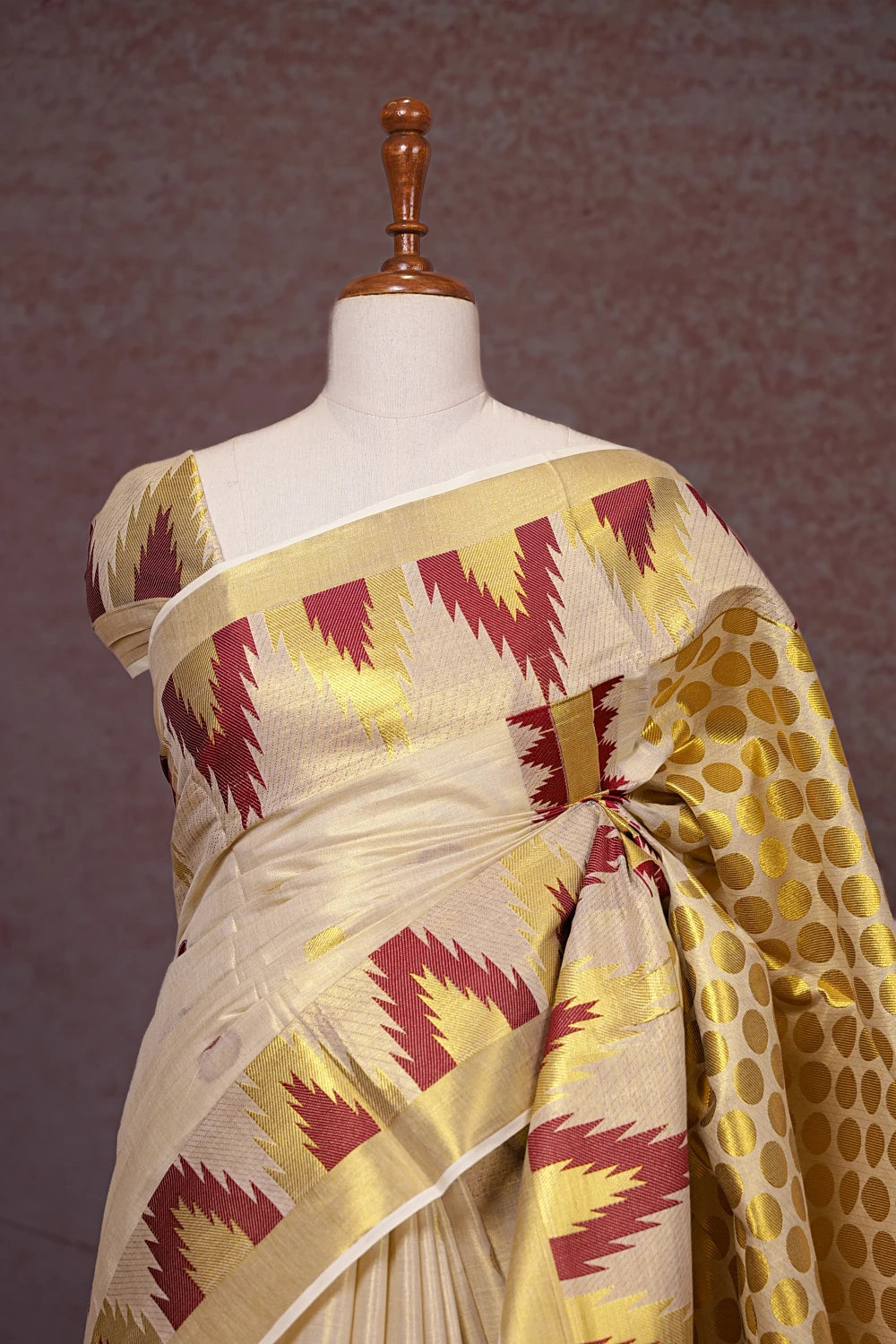 Golden Tissue Kerala Saree
