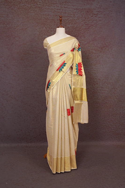 Golden Tissue Kerala Saree