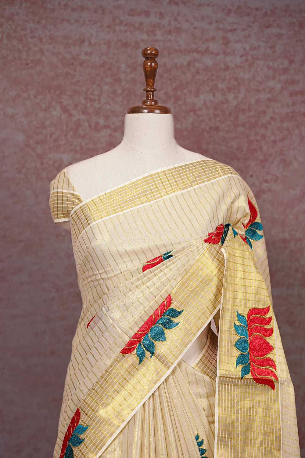 Golden Tissue Kerala Saree