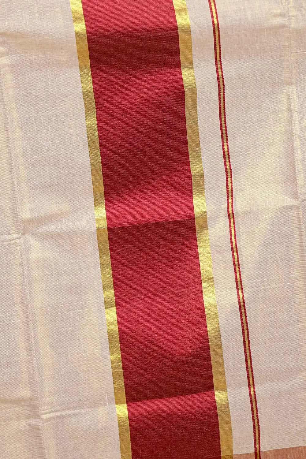 Golden Semi Tissue Kerala Saree