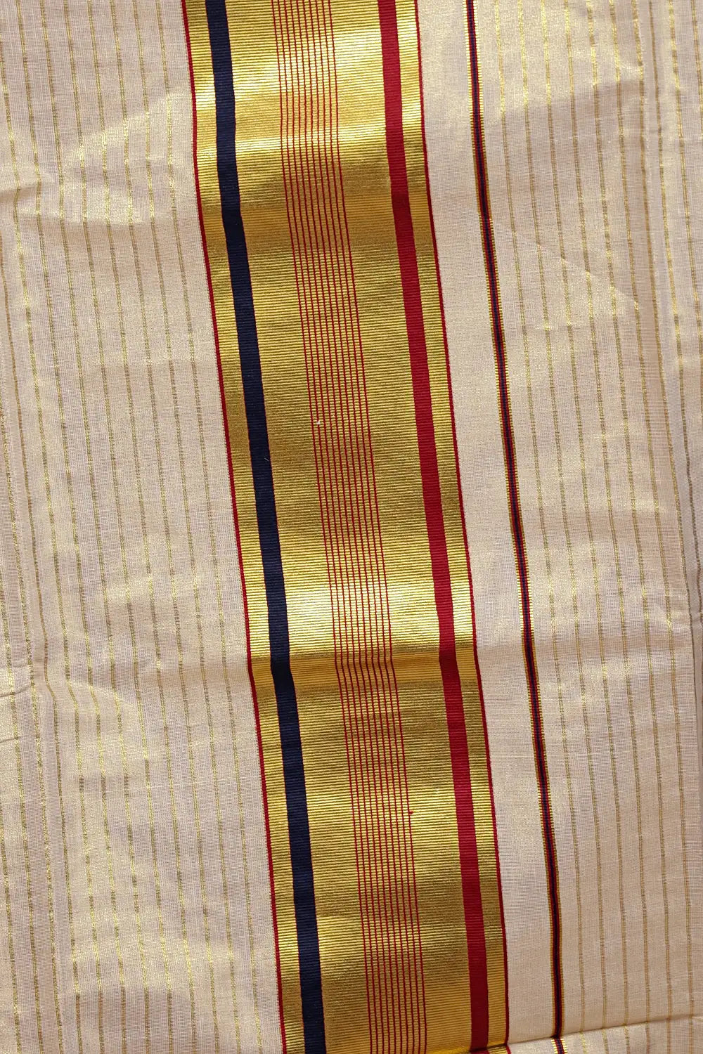 Golden Semi Tissue Kerala Saree