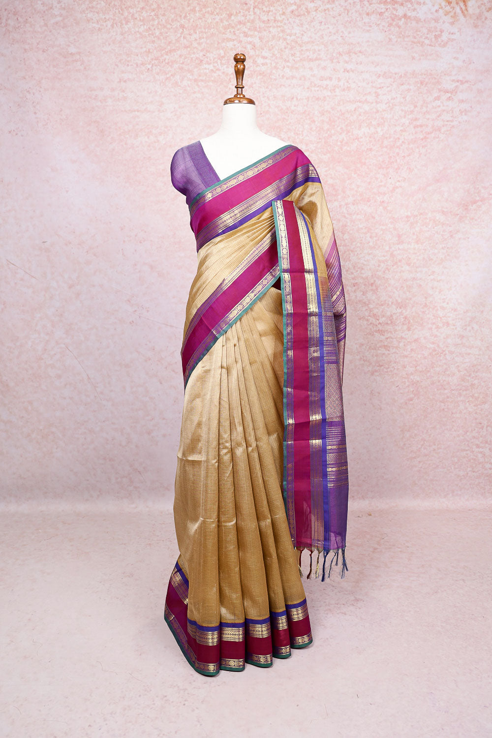 Gold Cotton Silk Saree