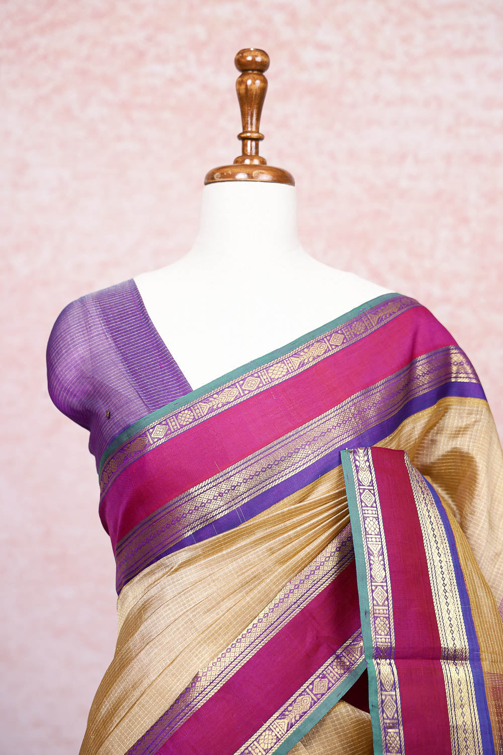 Gold Cotton Silk Saree