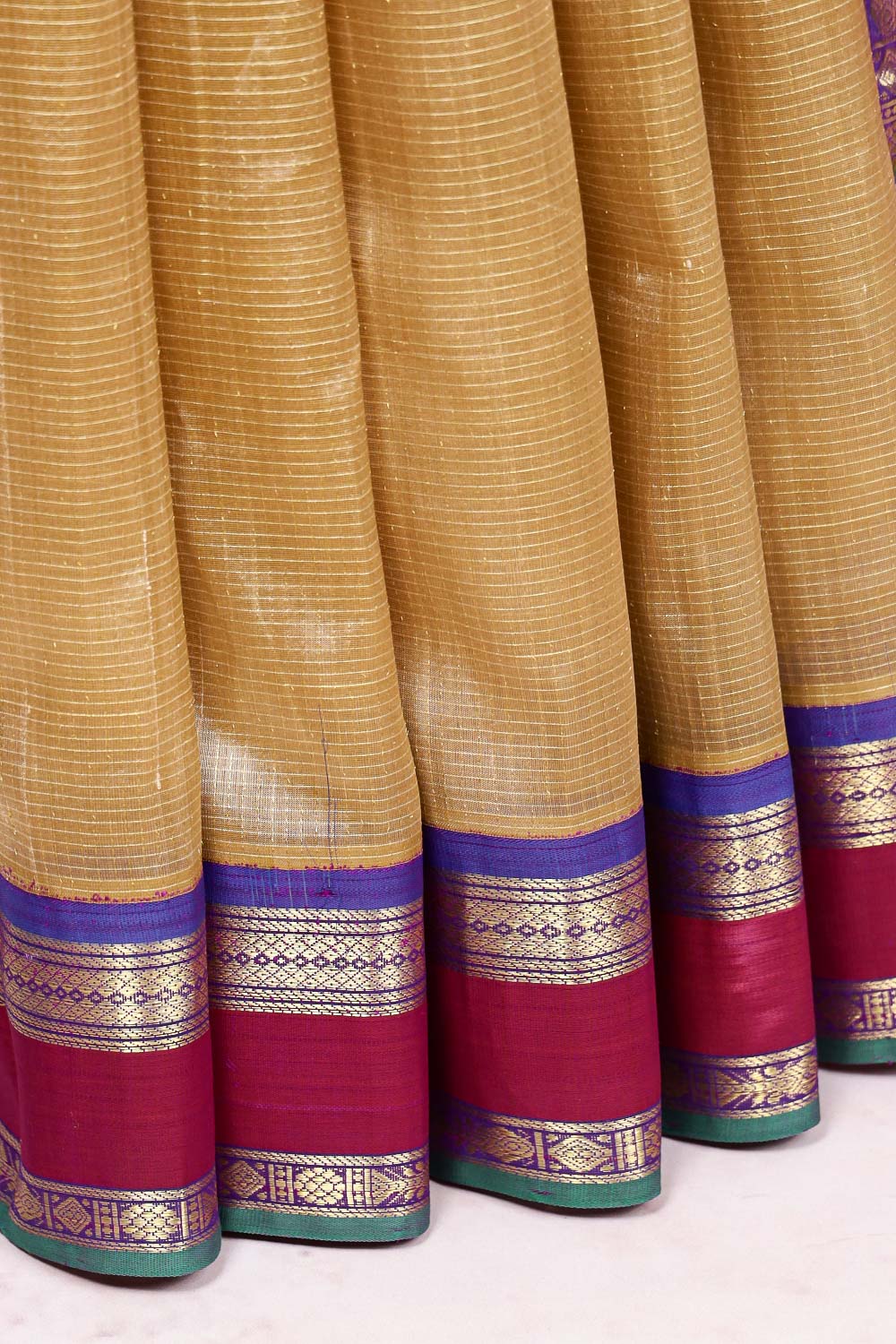 Gold Cotton Silk Saree