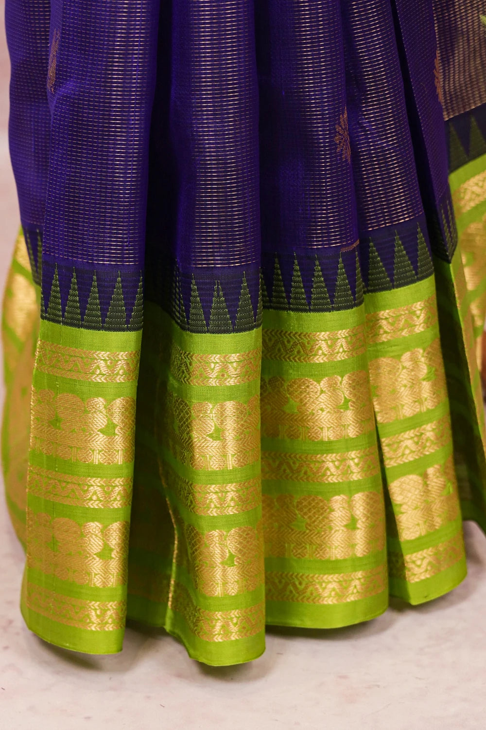 Royal Blue Cotton Silk Saree