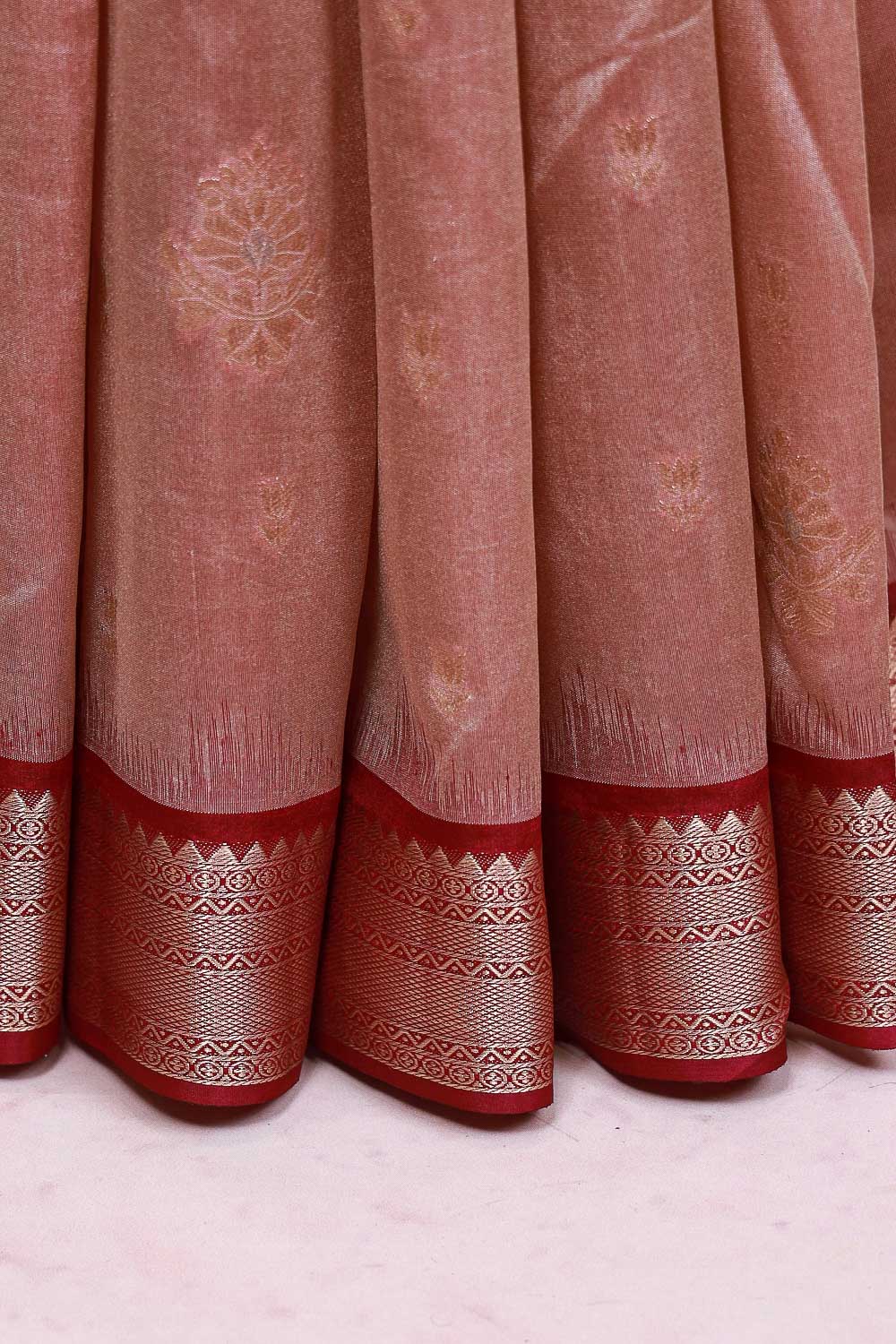 Dusty Rose Semi Chanderi Saree