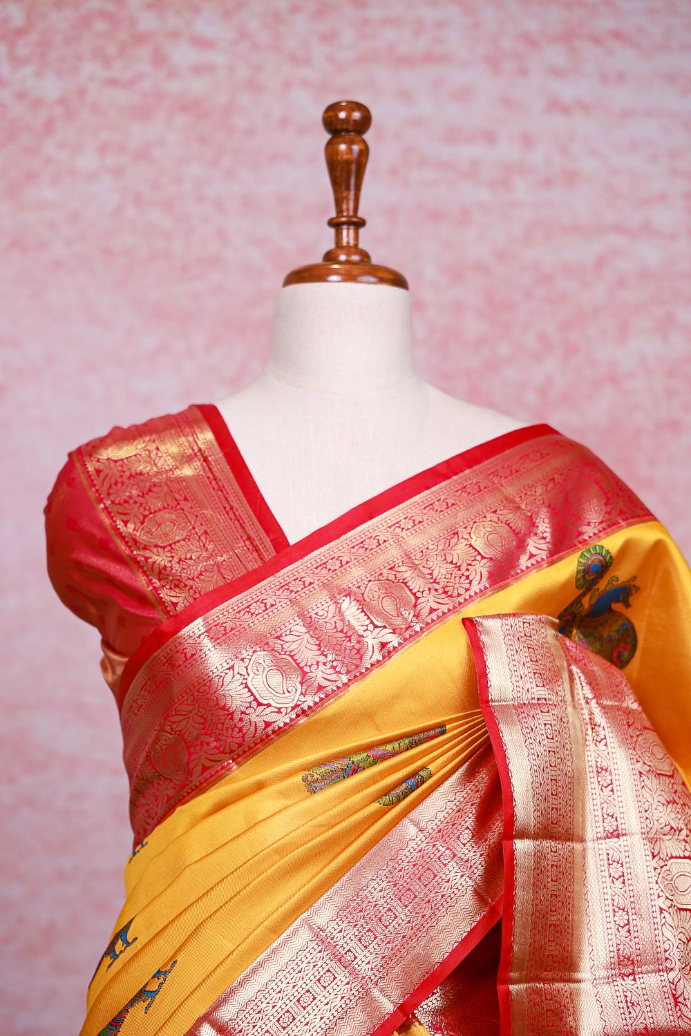 Yellow Semi Tissue Saree