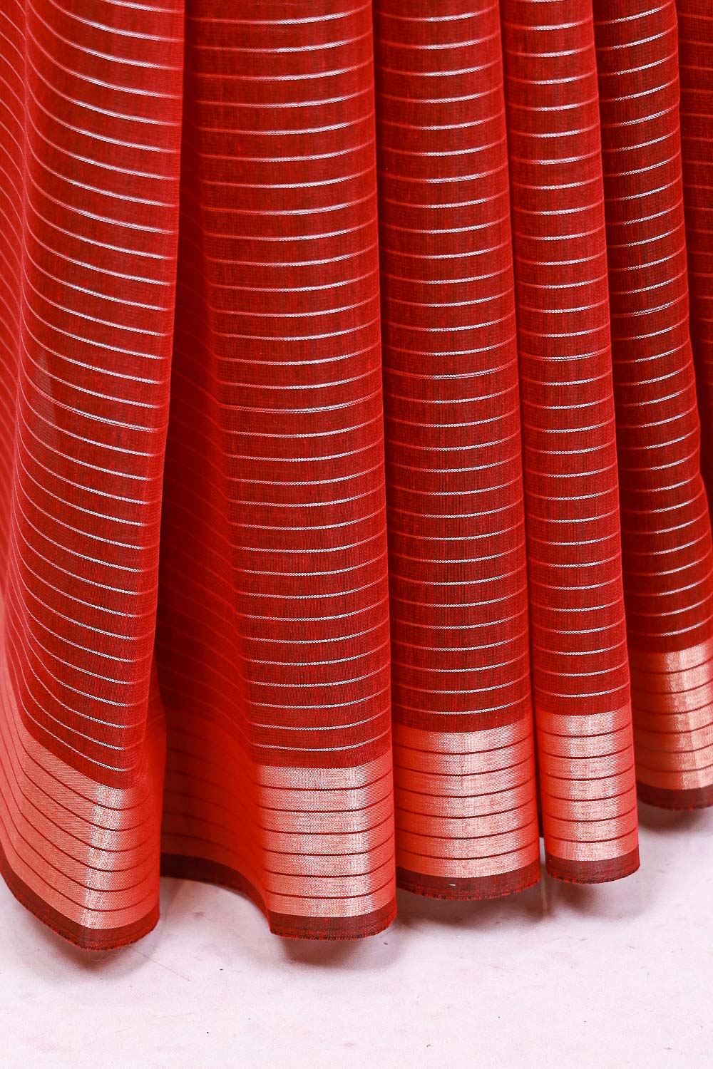 Maroon Semi Tussar Saree