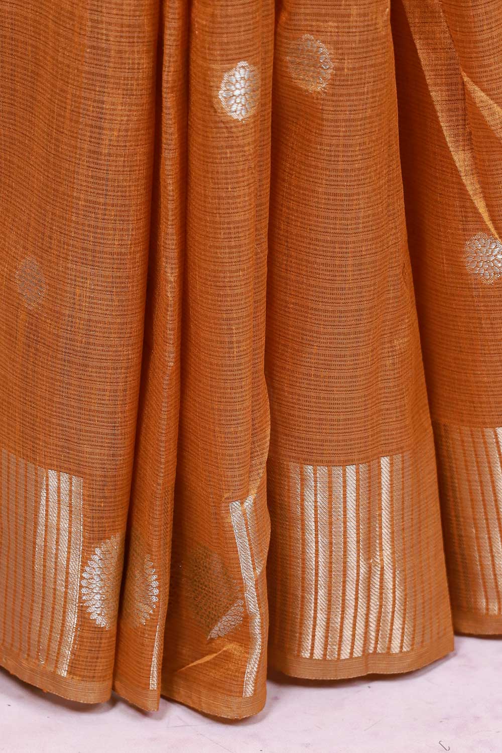 Mustard Yellow Semi Silk Saree