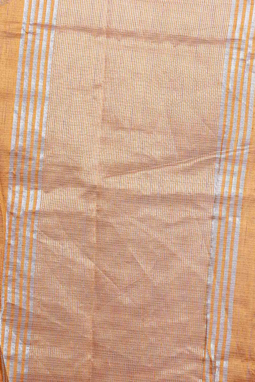 Mustard Yellow Semi Silk Saree