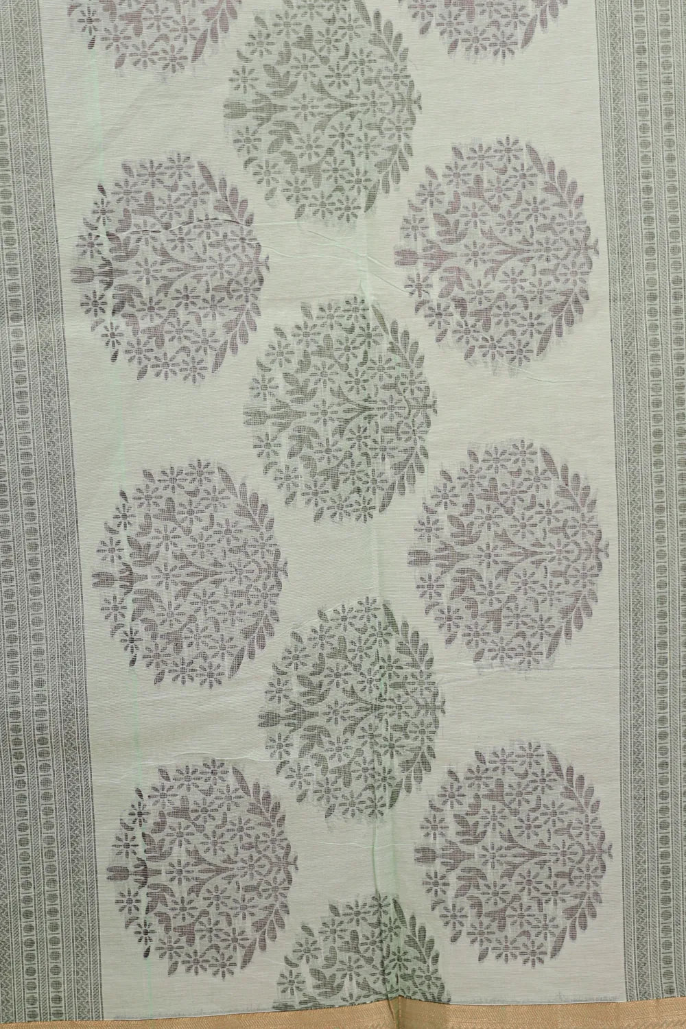 Pista Green Cotton Saree