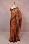Rust Orange Cotton Saree