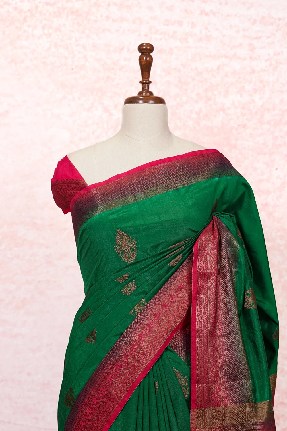 Green Semi Jute Saree
