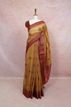 Mustard Gold Semi Jute Saree - Seematti
