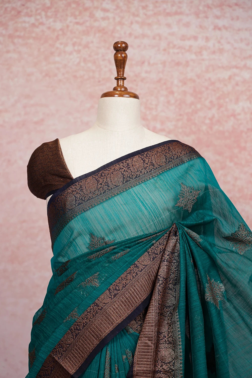 Green Semi Jute Saree
