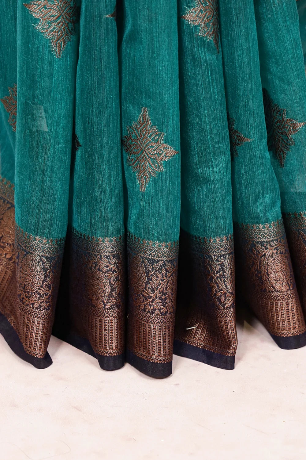 Green Semi Jute Saree
