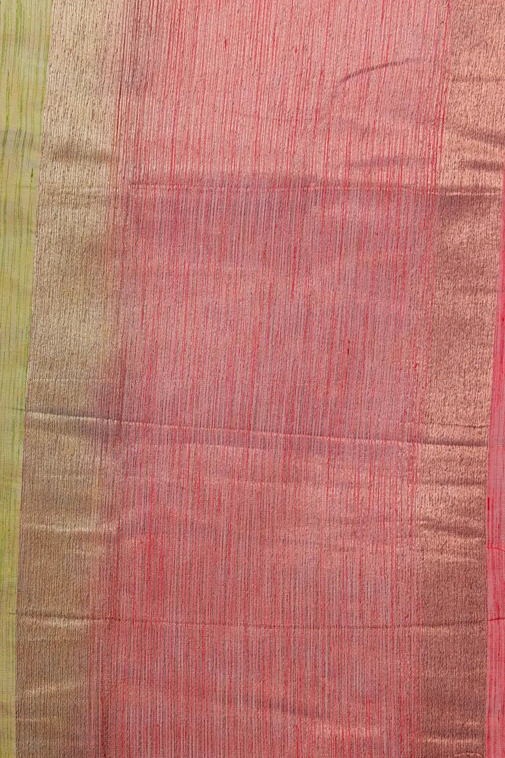 Olive Green Semi Jute Saree