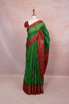 Green Semi Jute Saree - Seematti