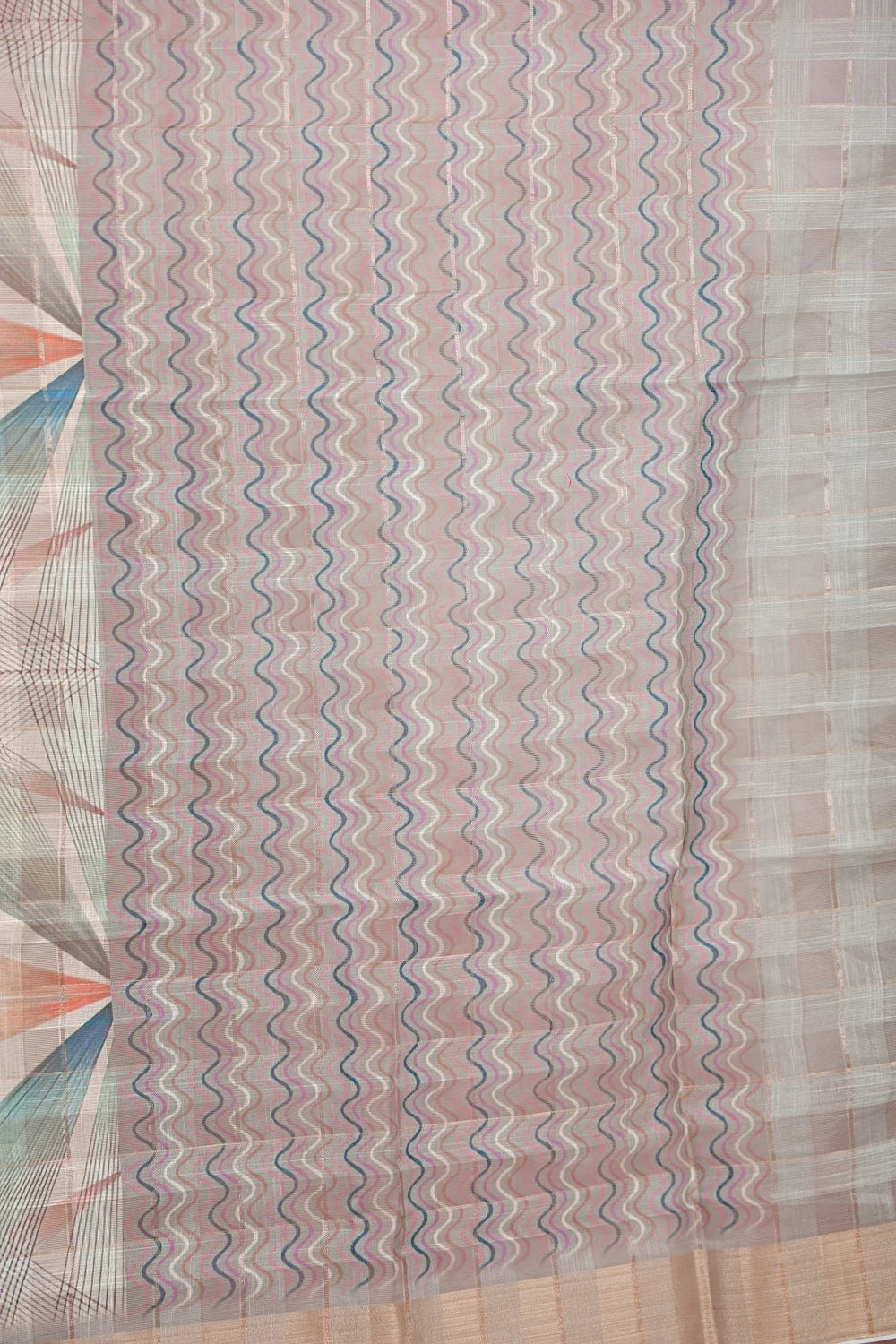 Multi Color Semi Linen Saree