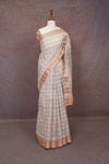 Off White Semi Jute Saree