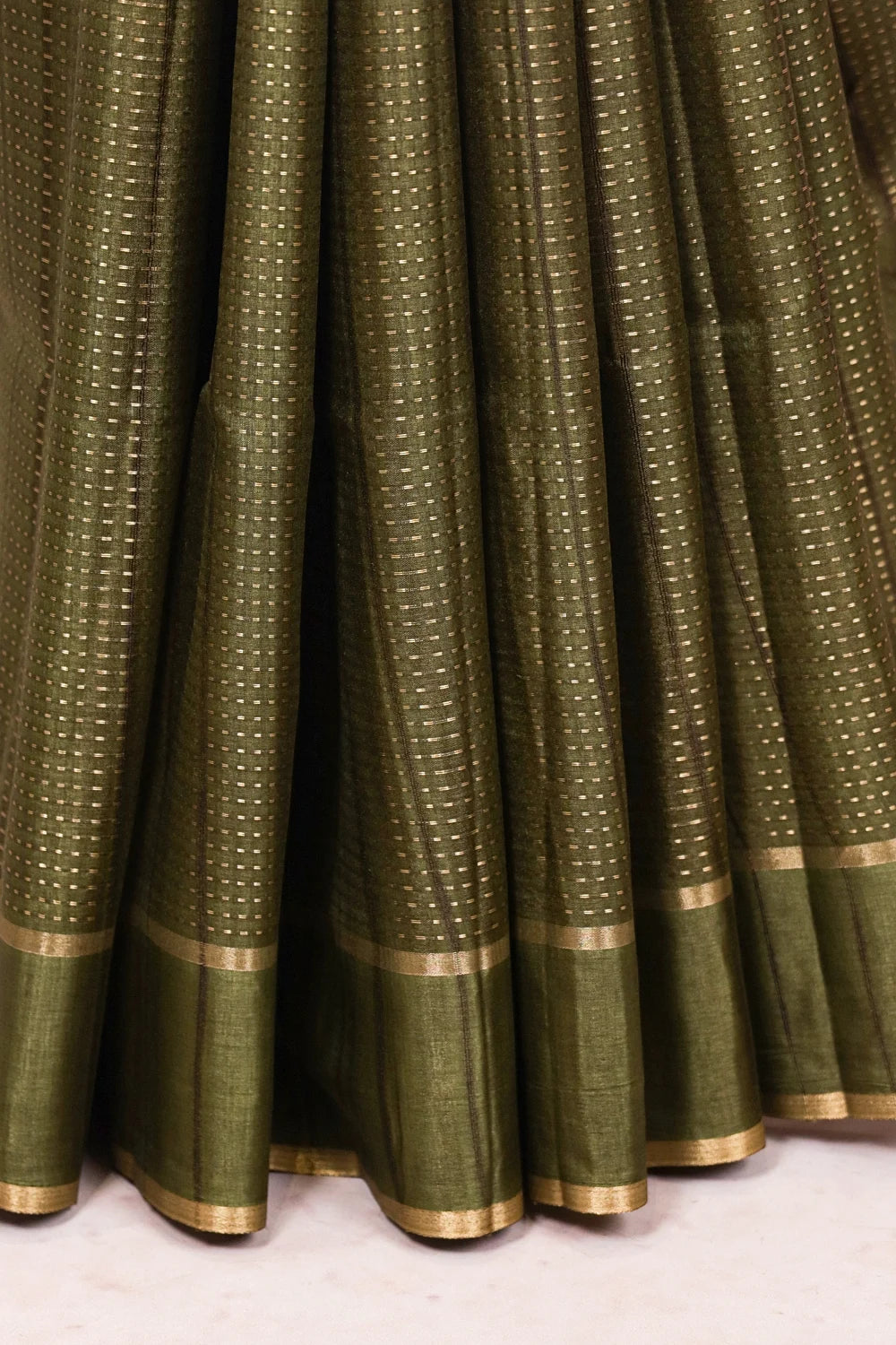 Green Semi Tussar Saree