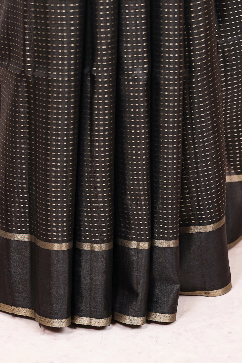 Black Semi Tussar Saree
