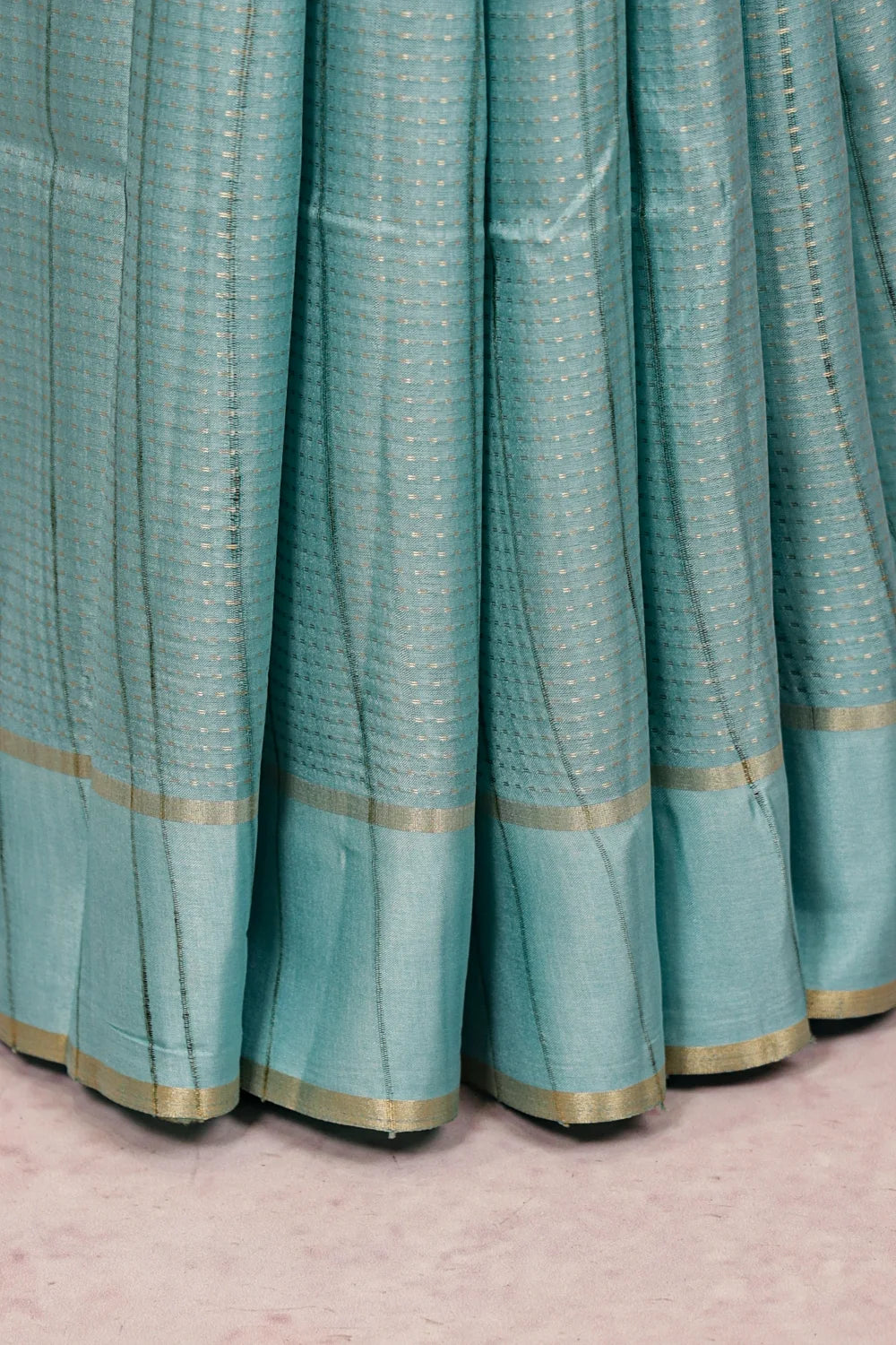 Powder Blue Semi Tussar Saree