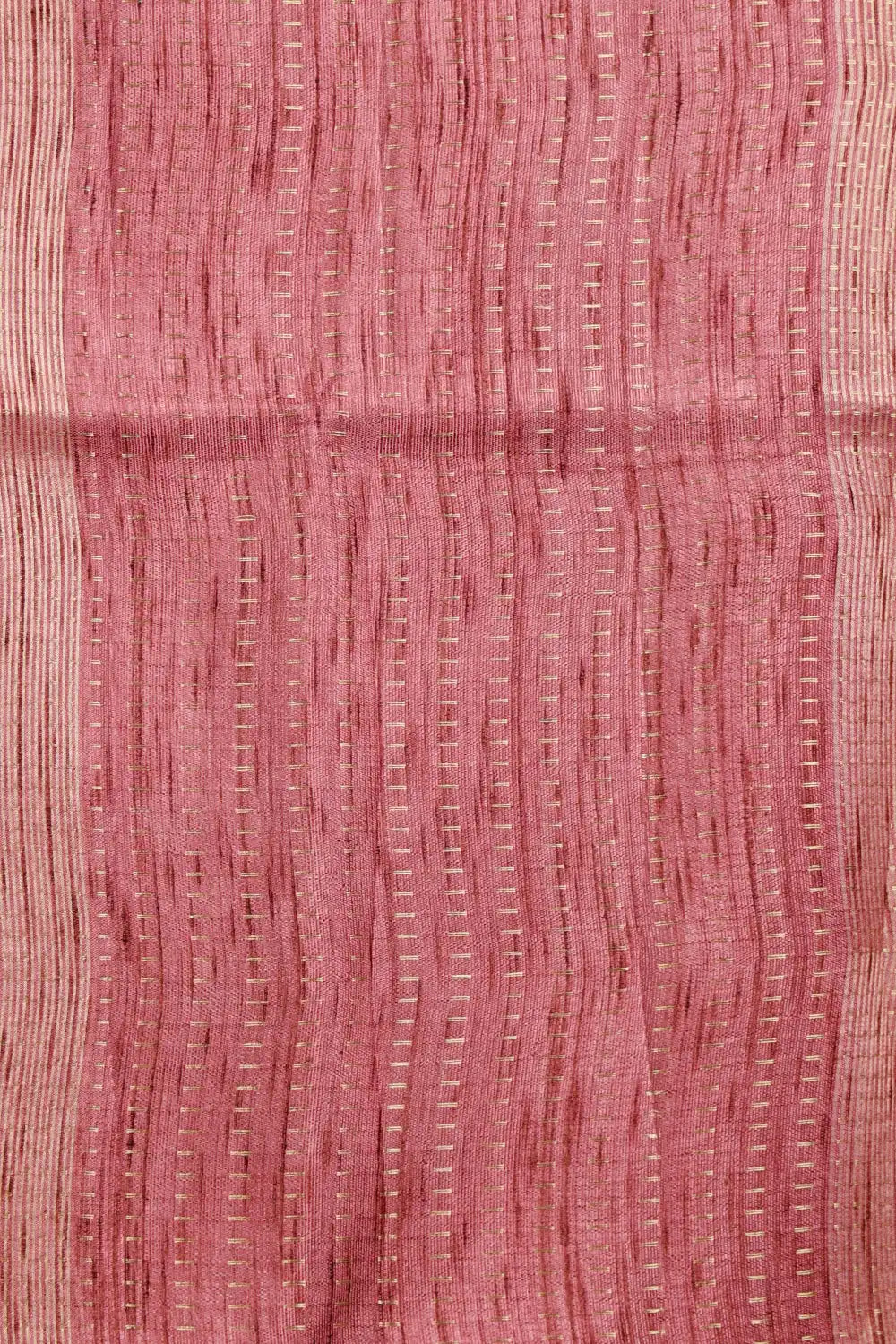 Onion Color Semi Tussar Saree