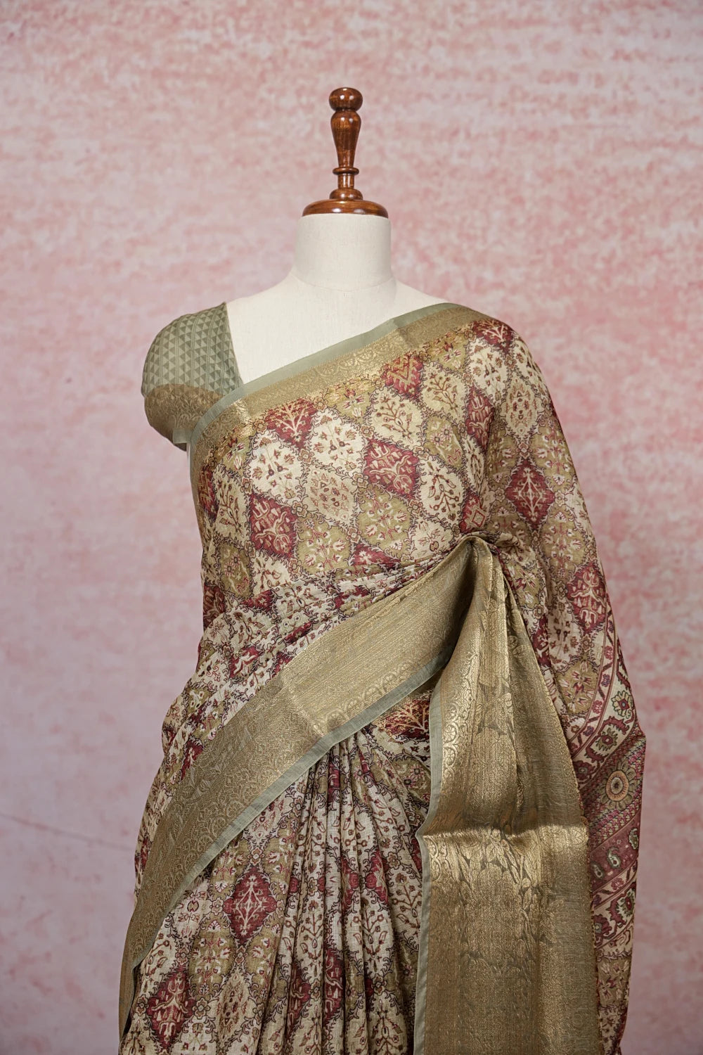 Multi Color Semi Linen Saree