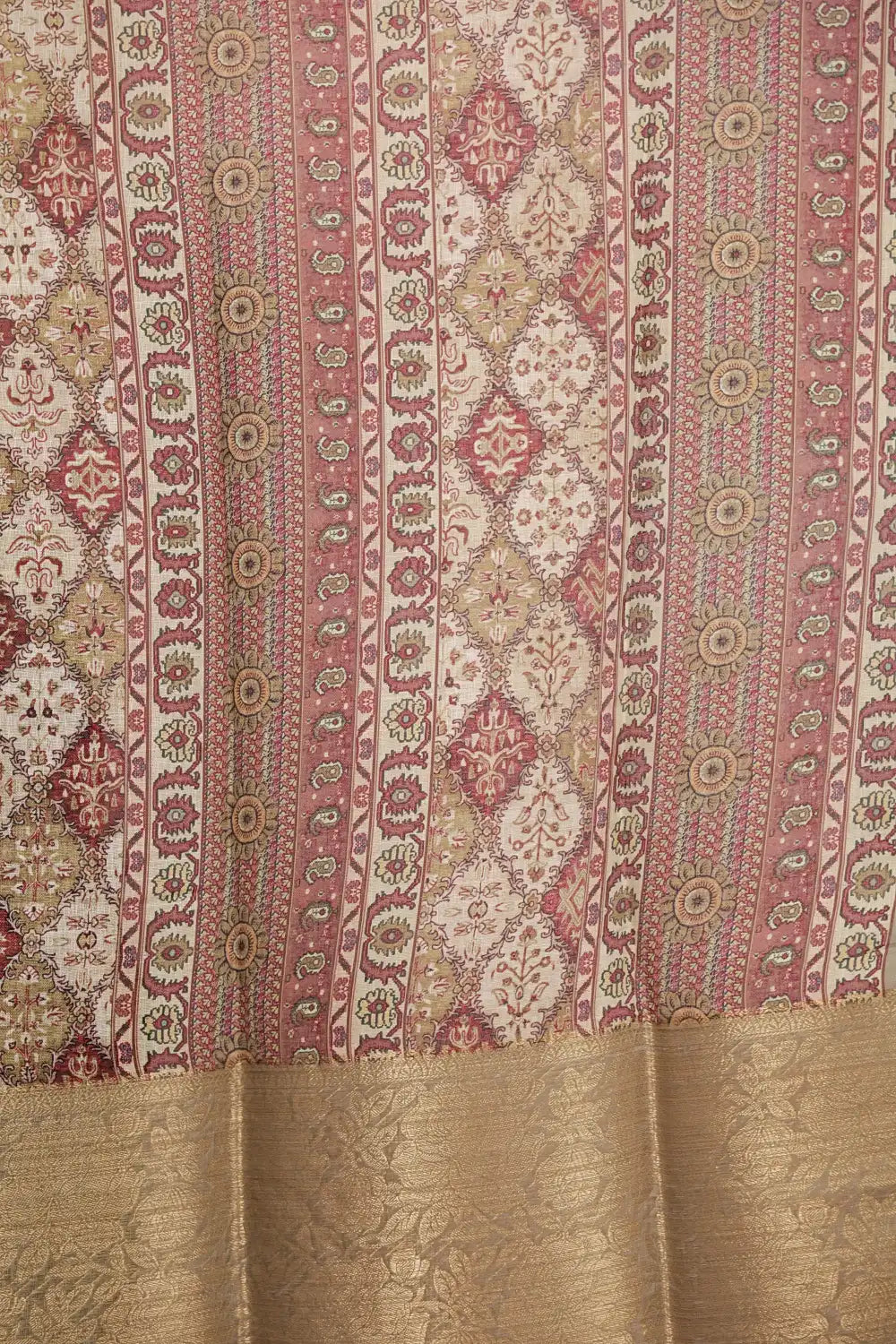 Multi Color Semi Linen Saree