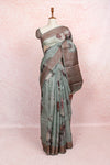 Pastel Green Tussar Silk Saree