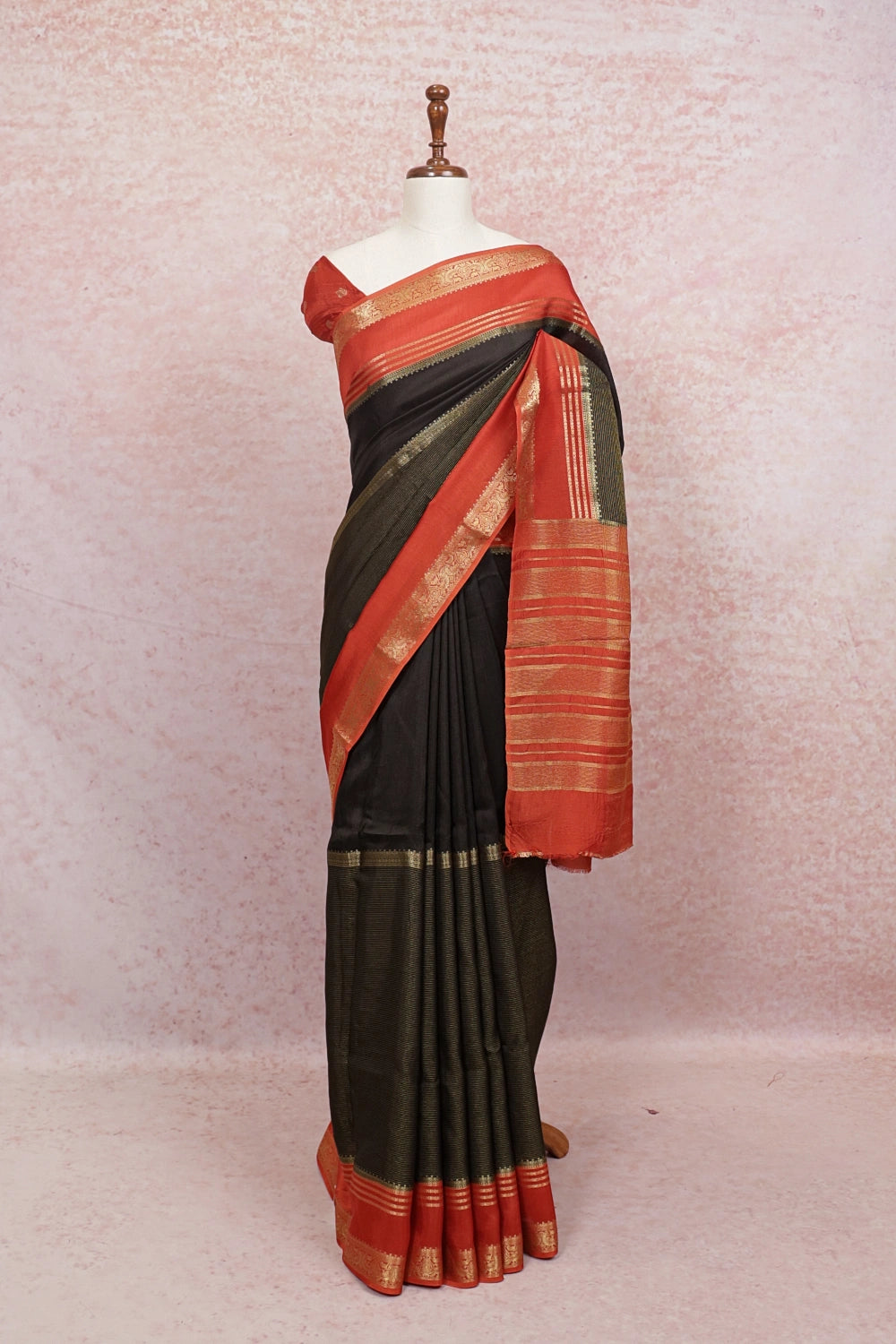 Black Banarsi Silk Saree