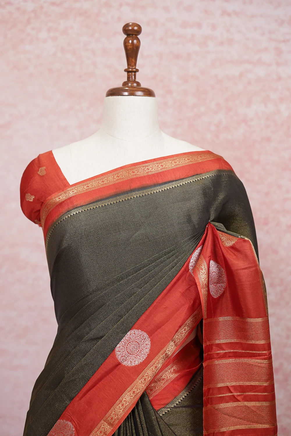Black Banarasi Silk Saree