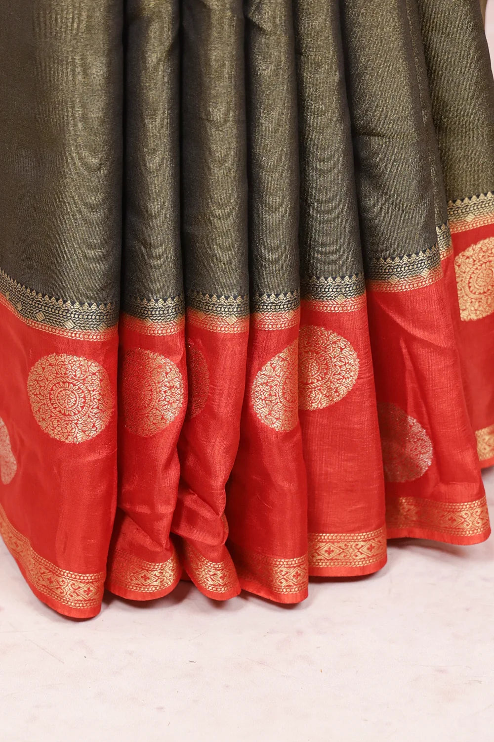 Black Banarasi Silk Saree