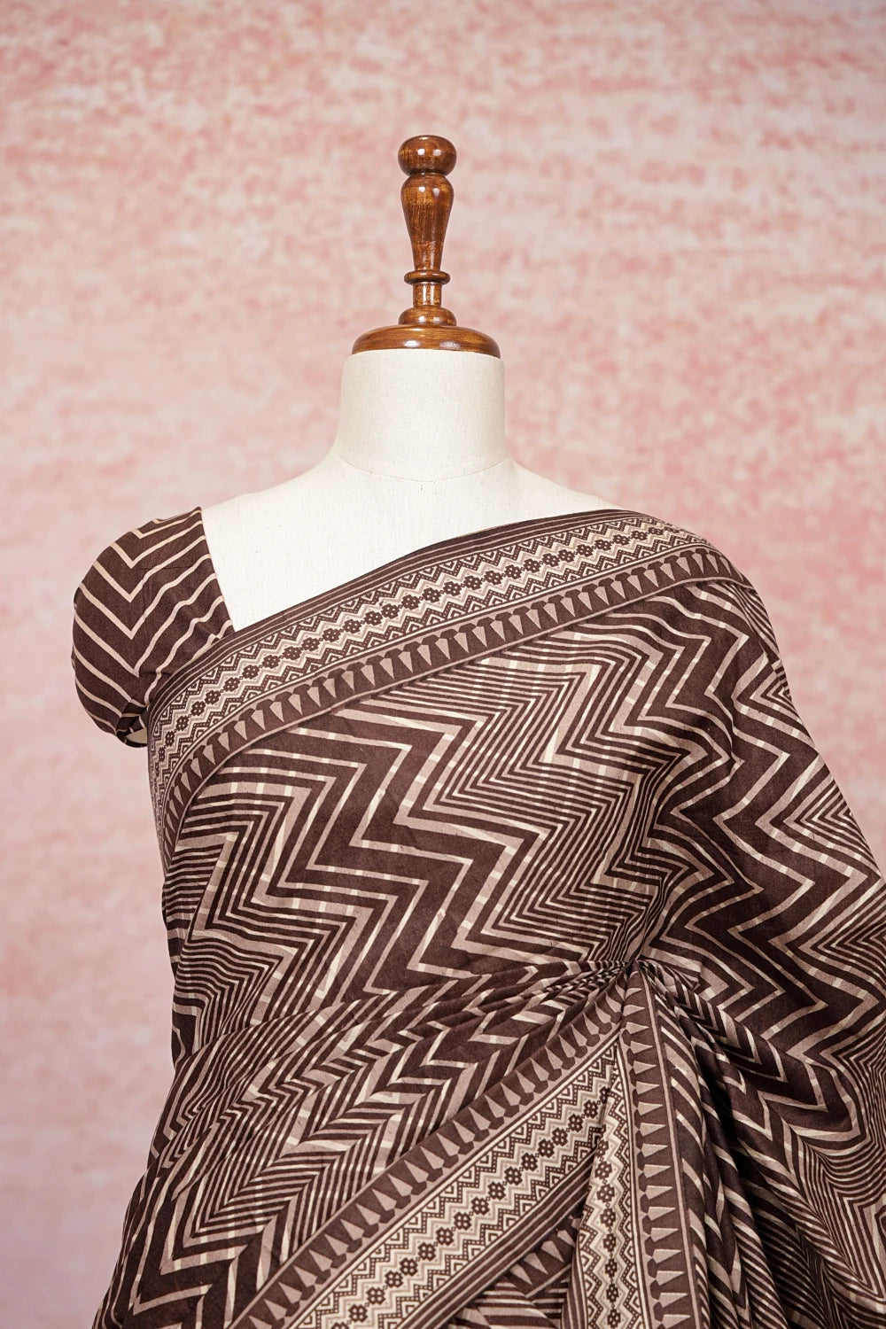 Coffee Brown Semi Tussar Saree