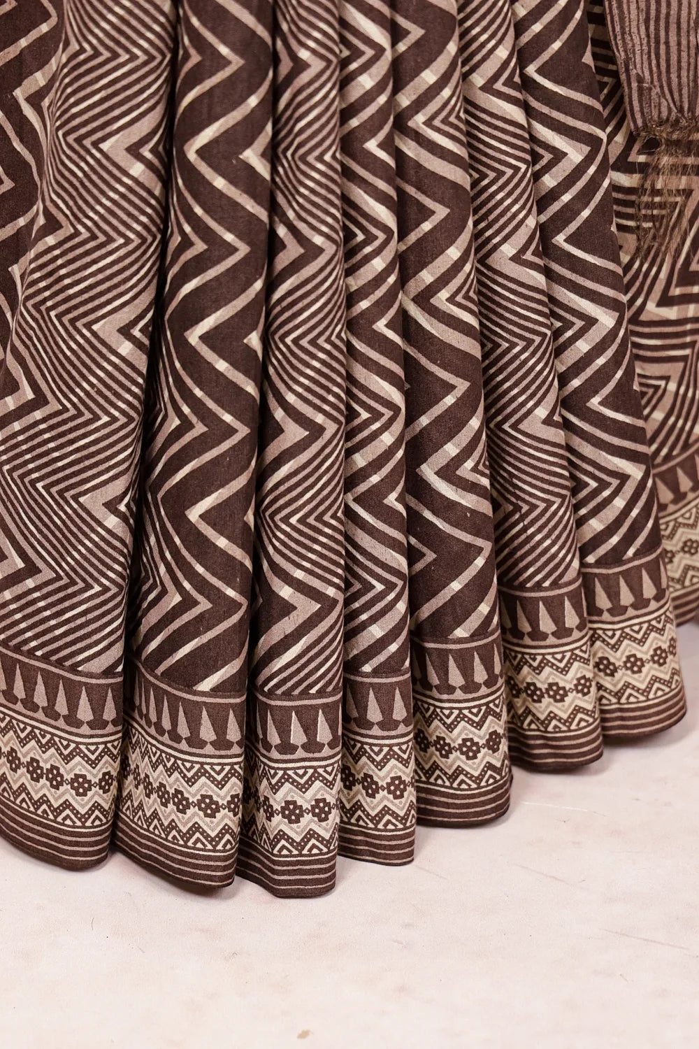 Coffee Brown Semi Tussar Saree