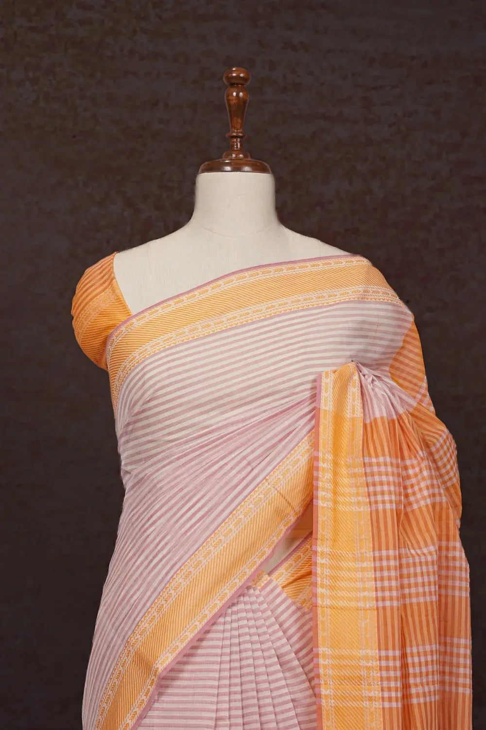 Pink Cotton Saree