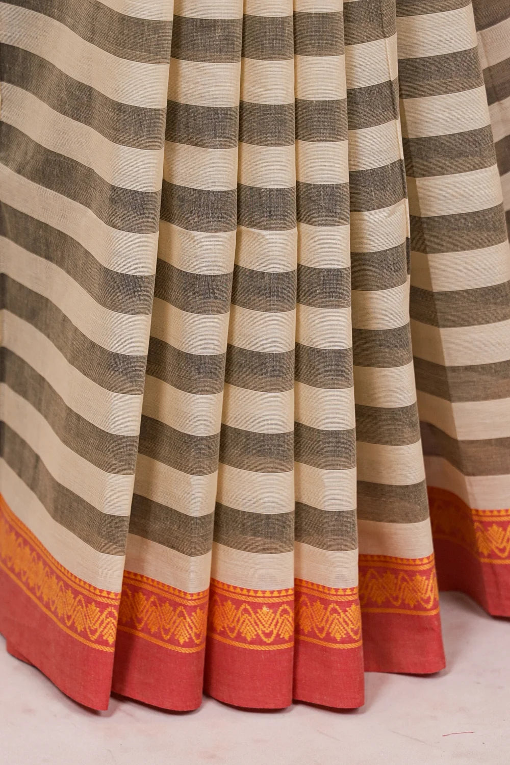 Grey Cotton Saree