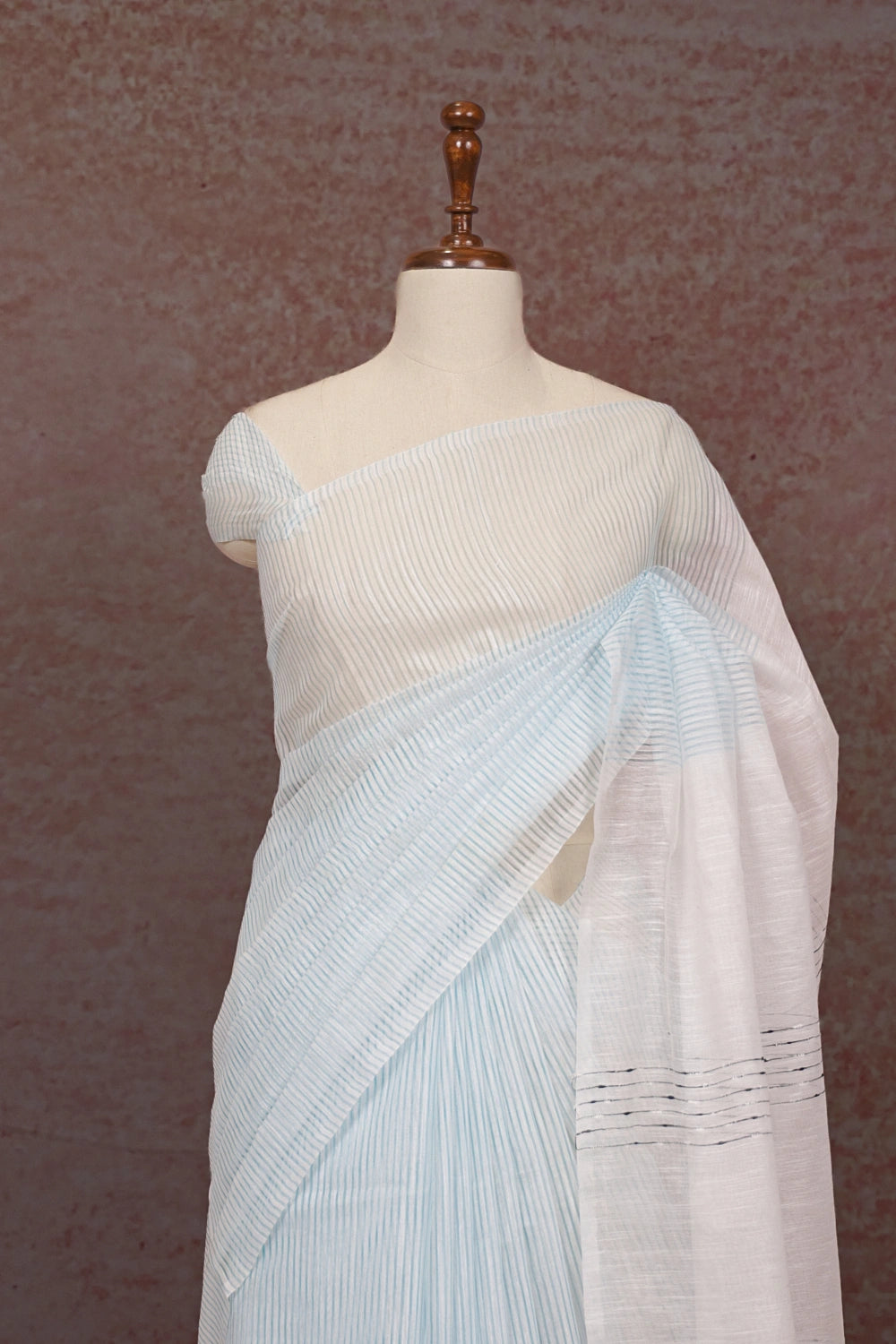 Light Blue Cotton Saree