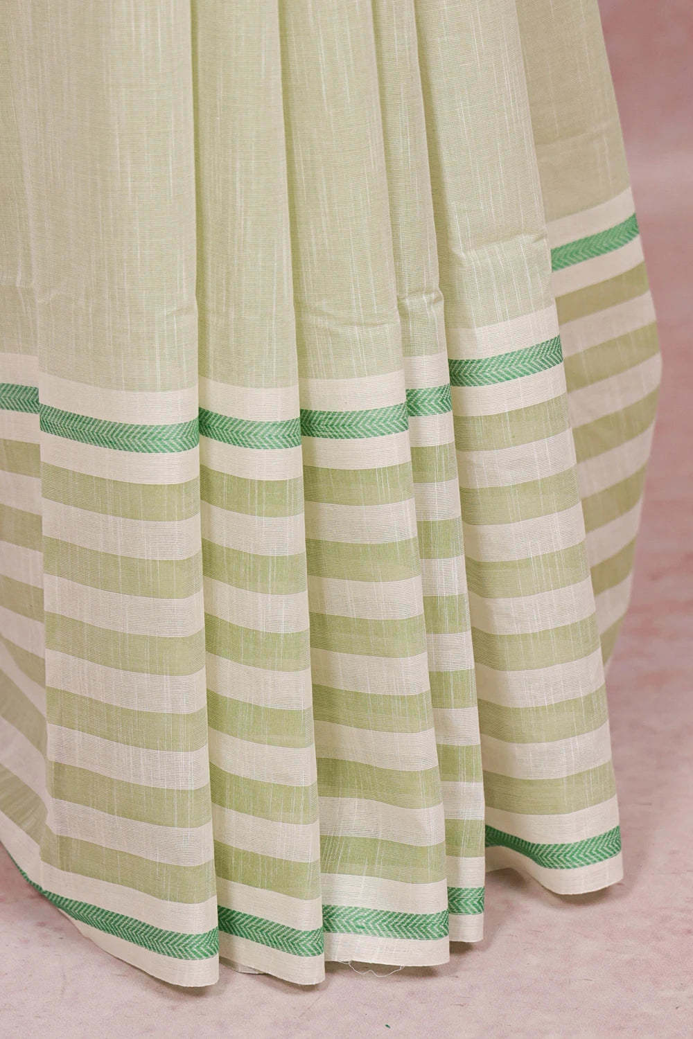 Pastel Green Cotton Saree