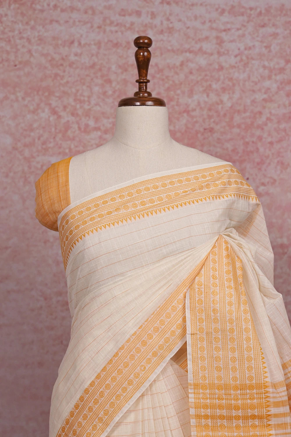 Off White Cotton Saree