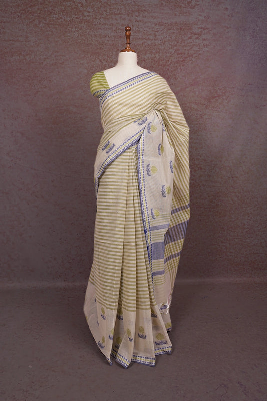 Off White Cotton Saree
