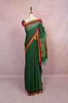 Green Cotton Saree - Seematti